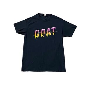 Vintage Short Sleeve Tee Shirt Black M Fruit of the Loom Graphic Print